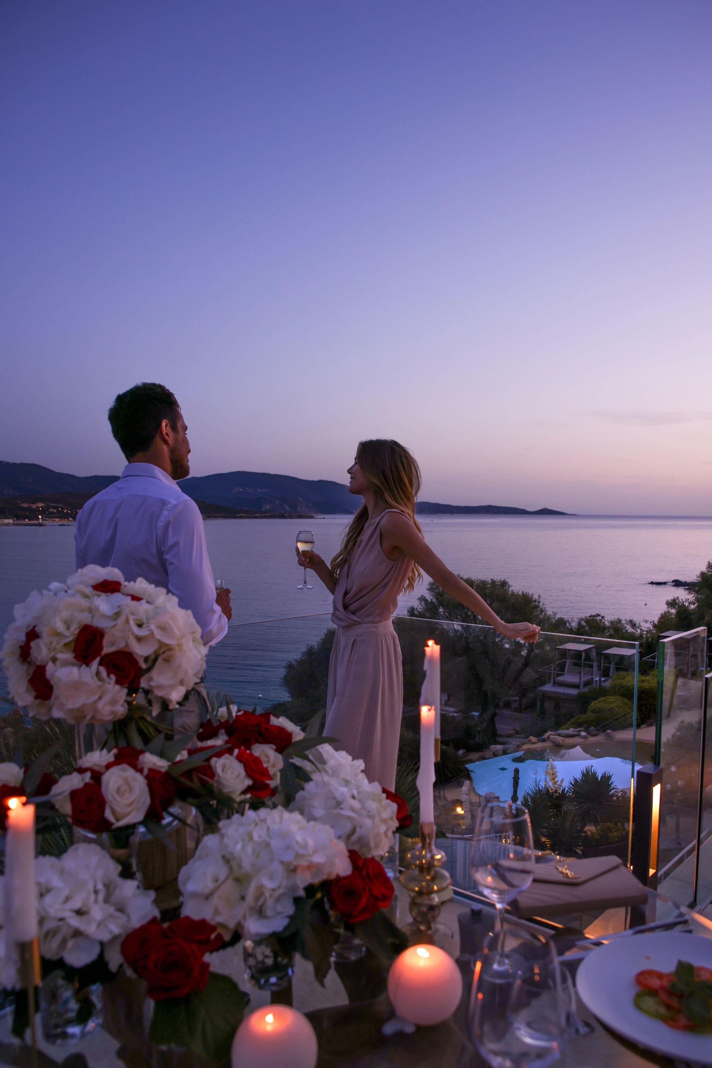 Hôtel-restaurant pour dîner romantique en Corse-du-Sud