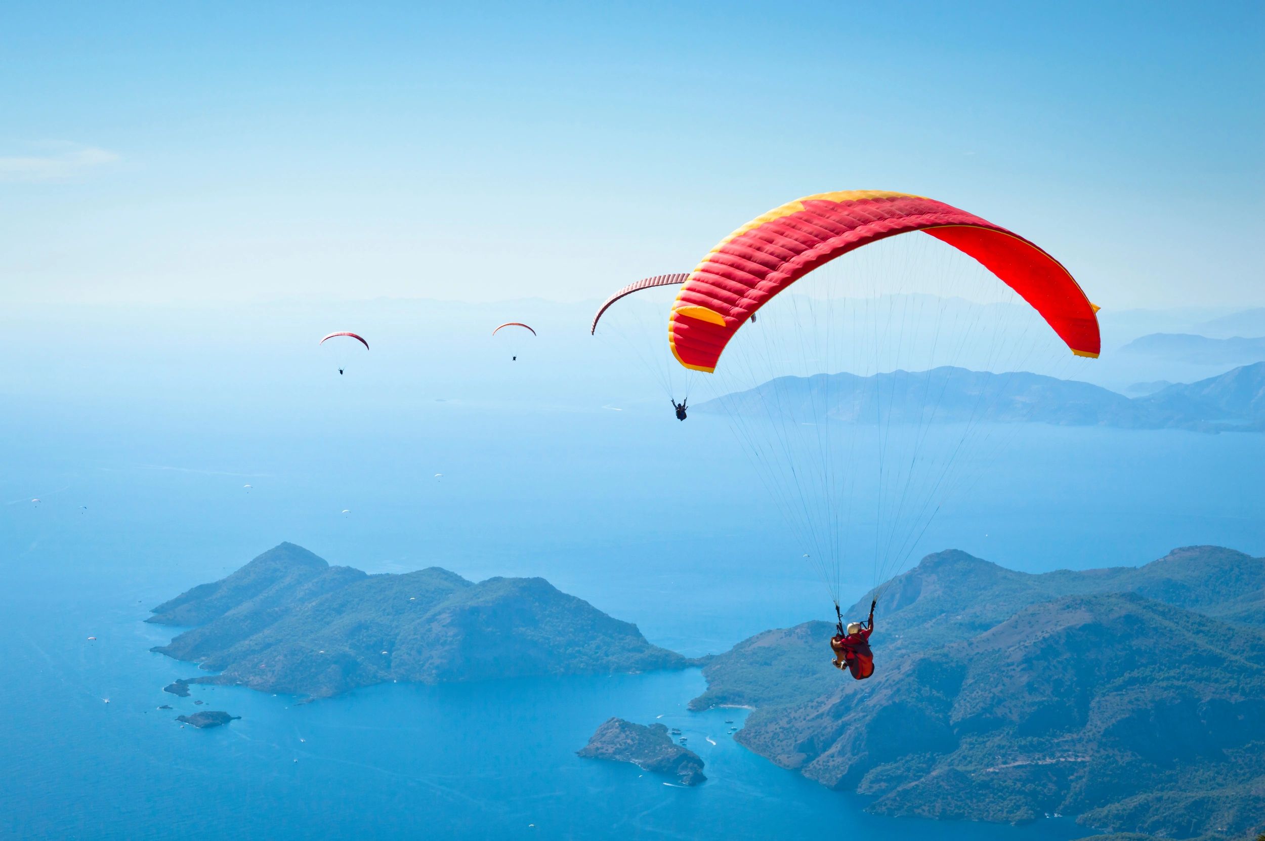 Excursions aériennes: parapente dans le golfe du Valinco