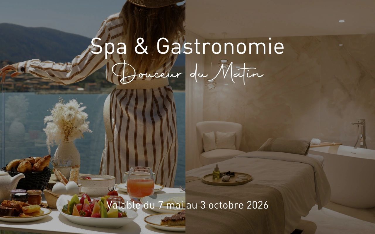Spa et gastronomie douceur du matin avec vue sur lac et montagnes, valable mai à octobre 2026